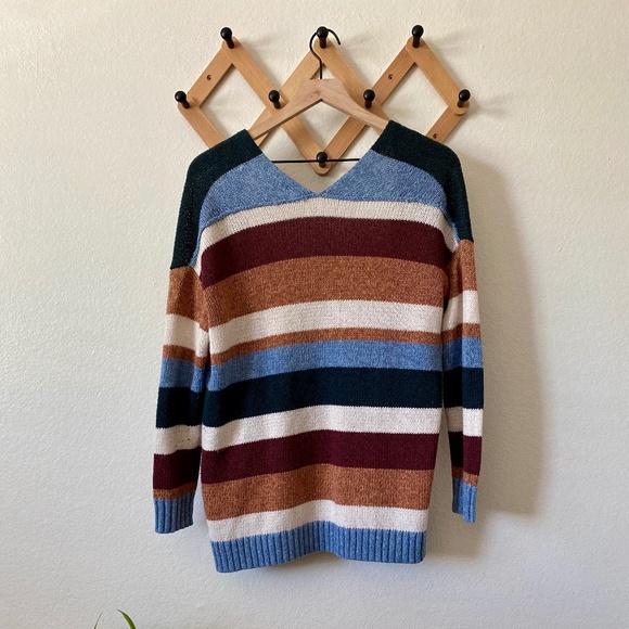 American Eagle Multi-colored Striped Cardigan Sweater - Picture 2 of 5